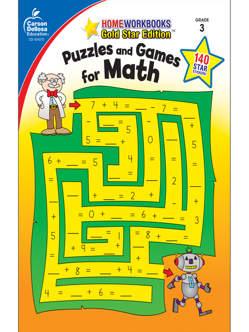 Title details for Puzzles and Games for Math, Grade 3 by Carson Dellosa Education - Available